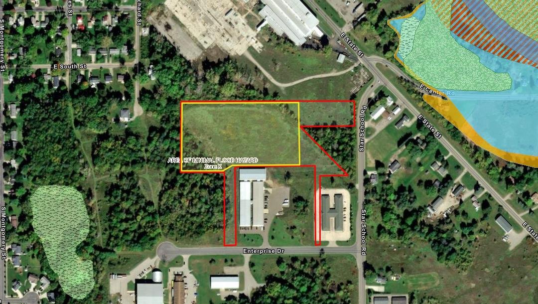Hastings Industrial Park — selected industrial site (9 acres, 6-acre focus area)