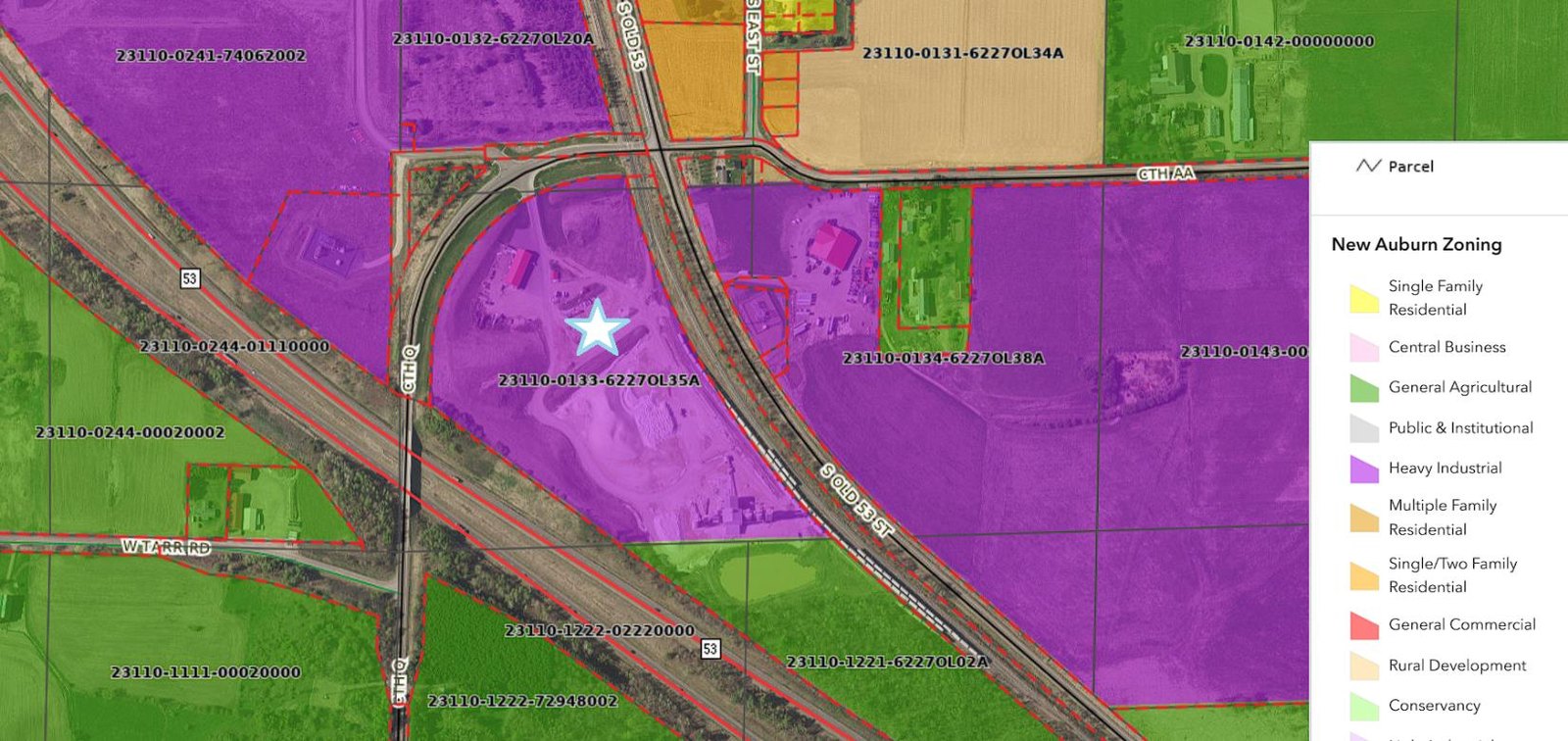 Industrial site zoning
