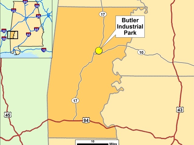 Butler Industrial Park — location map