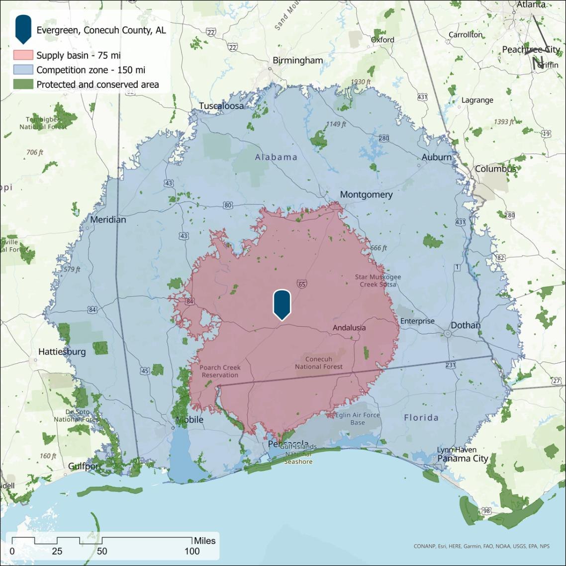 BDO Zone and Competition Zone with Evergreen as the centre point