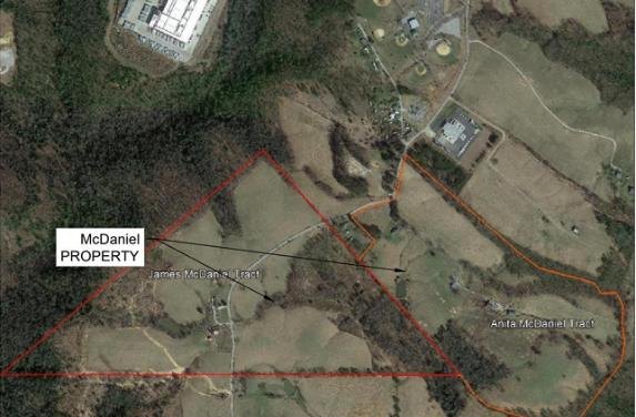 McDaniel Property — aerial view