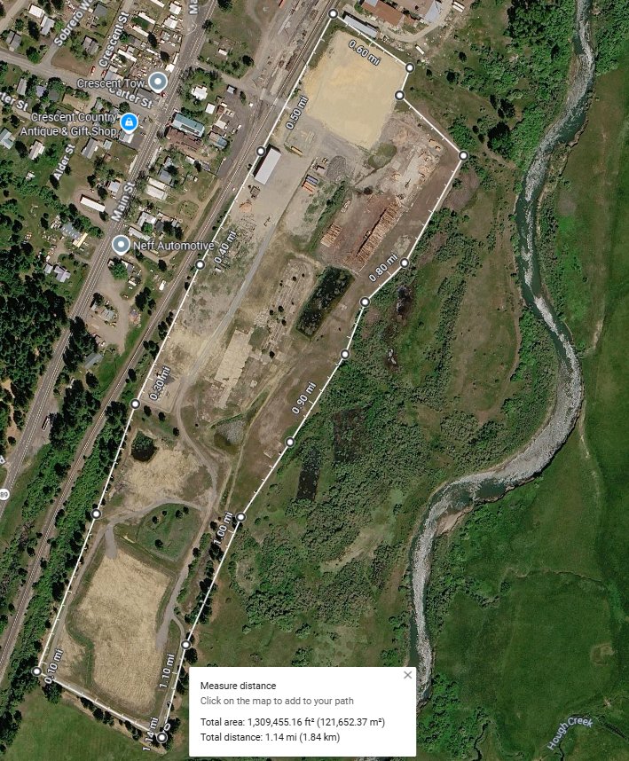 Crescent Mills Wood Utilization Campus — site map