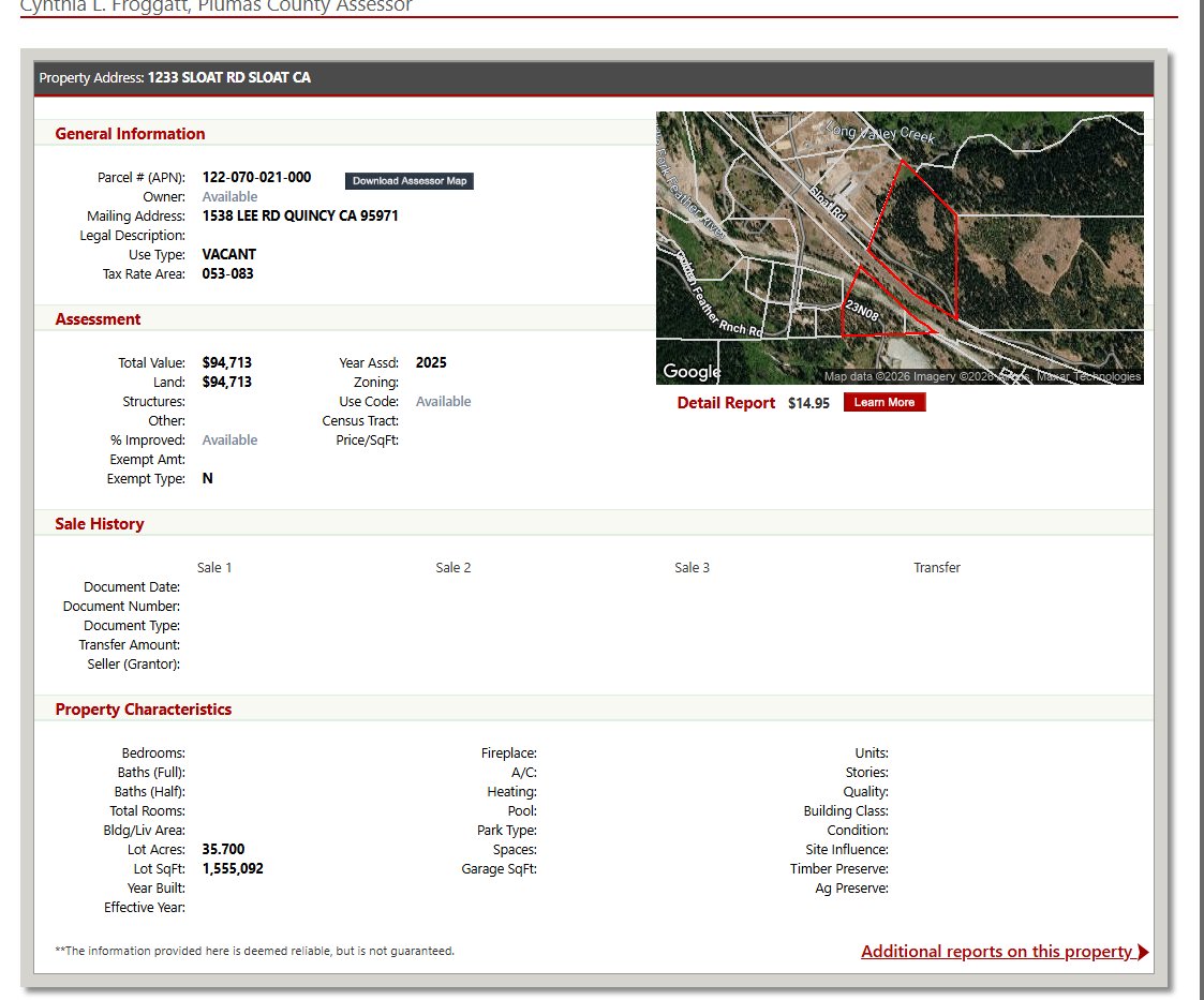 1233 Sloat Road — property record
