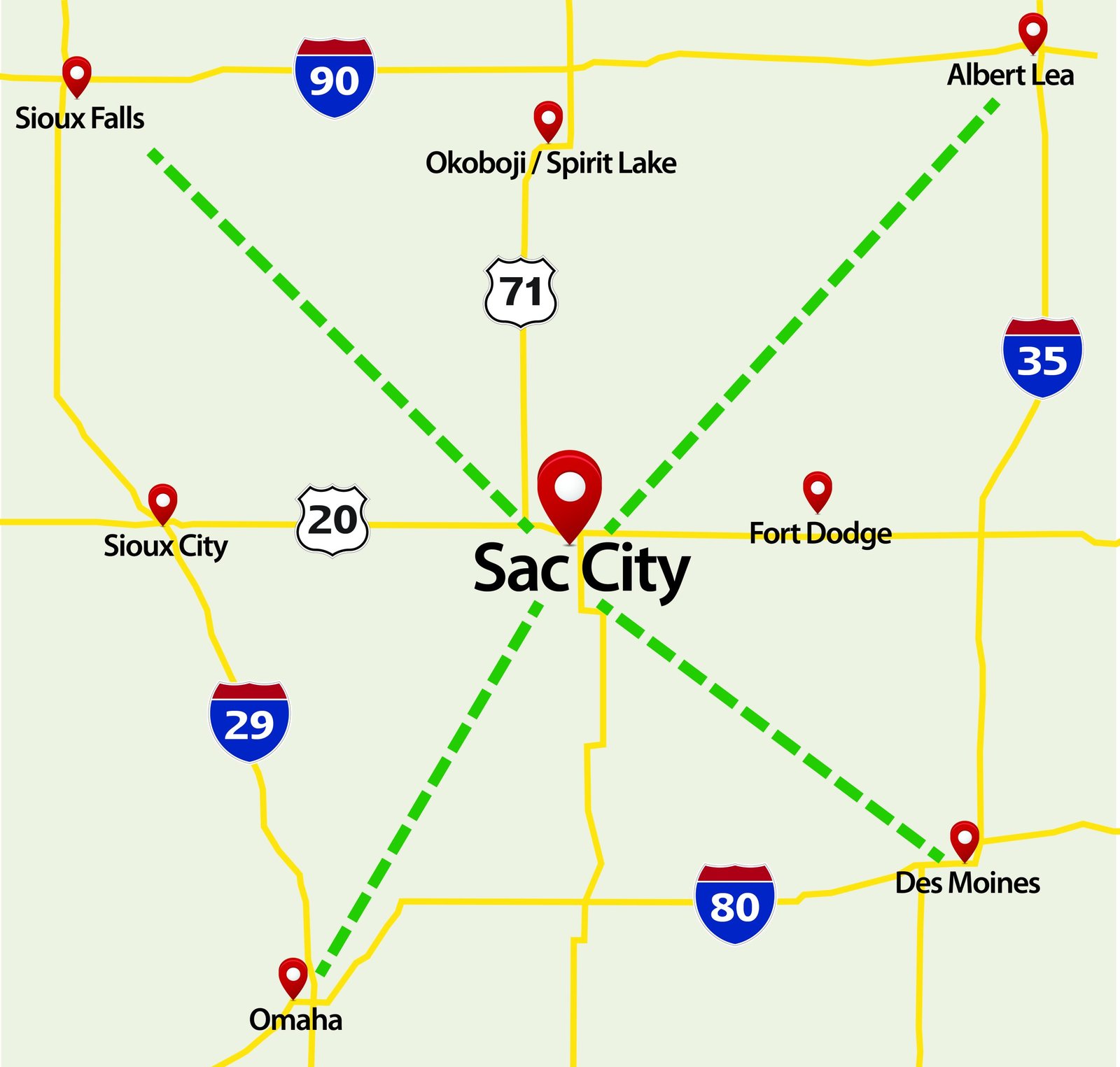 Sac County, Iowa infrastructure reference photo