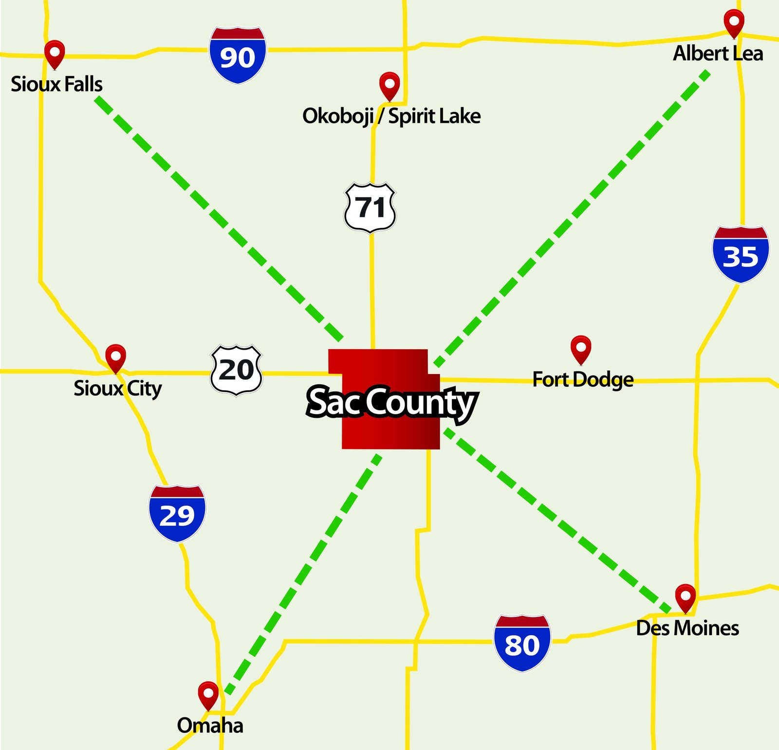 Sac County, Iowa infrastructure reference photo