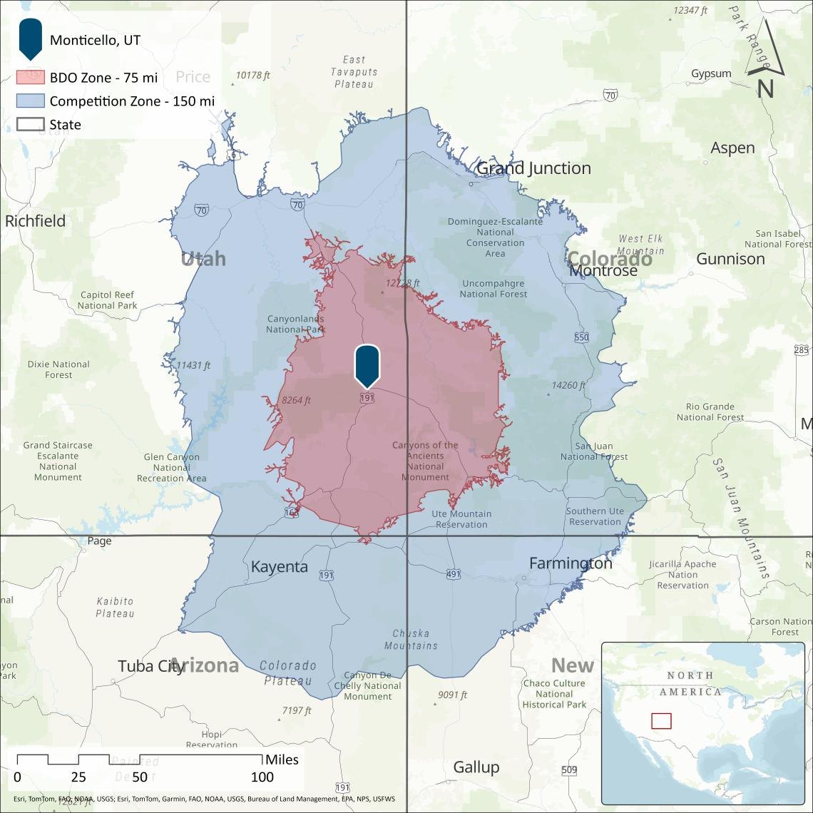 San Juan County BDO Zone and Competition Zone