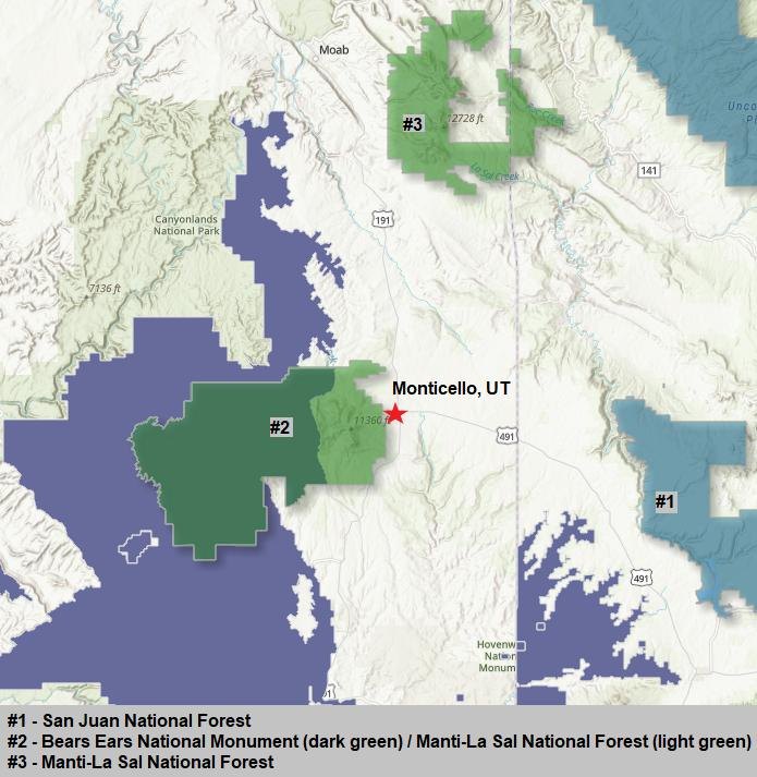 National forest ownership across the BDO Zone