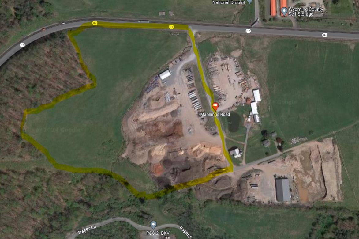 Industrial site — aerial map view